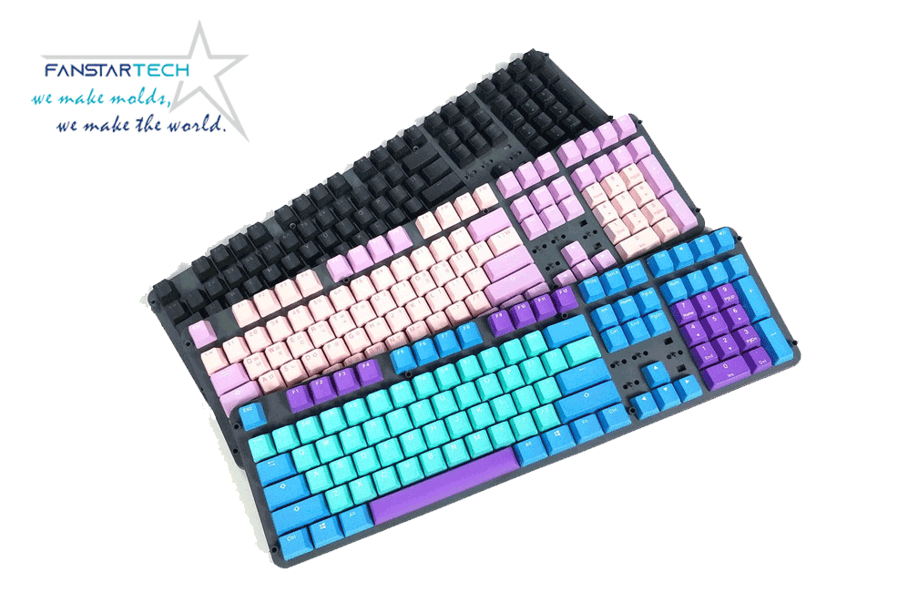 雙層鍵帽雙色注塑雙色模具定制 雙層鍵帽雙色注塑雙色模具定制