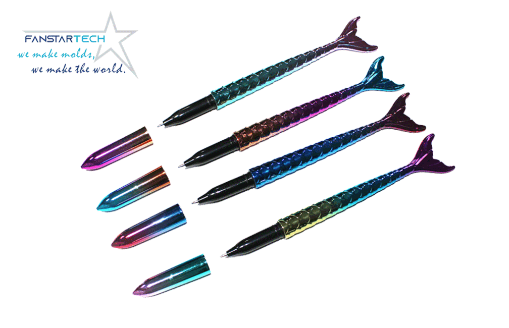 美人魚筆塑膠注塑模具定制 美人魚筆塑膠注塑模具定制