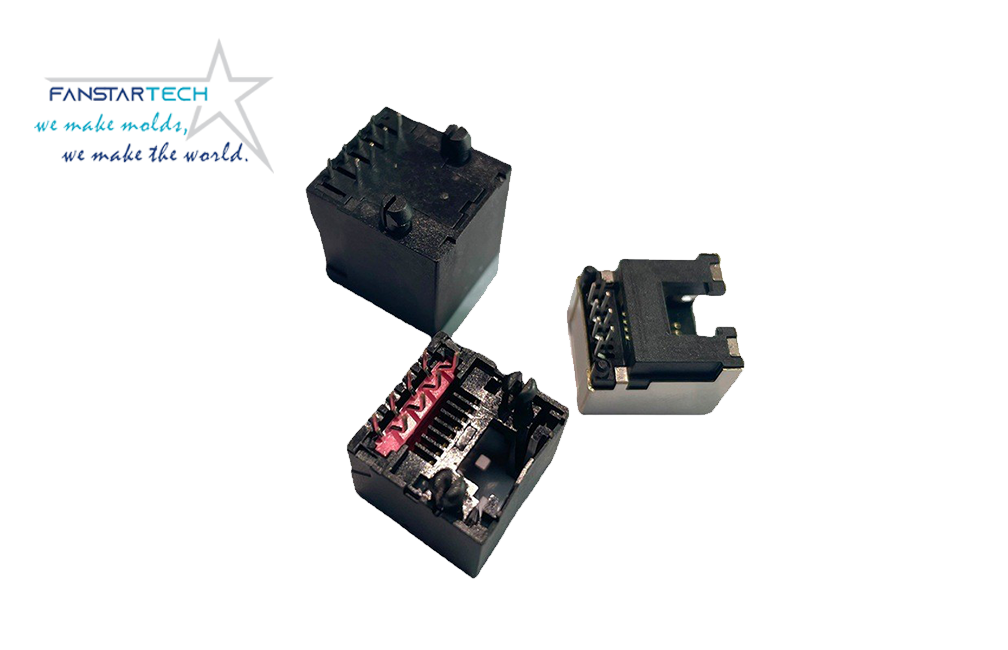 電子連接器注塑雙色模具定制 電子連接器注塑雙色模具定制